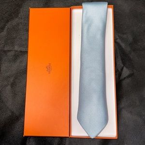 Hermes Light Blue Tie
